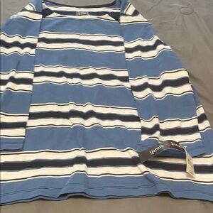 Blue and White Striped Shirt